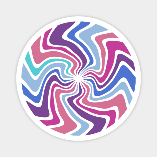 Retro Purple Spiral Magnet